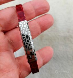 Bracciale Achorò in pelle e metallo chiusura a sca