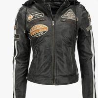 Giacca pelle moto donna