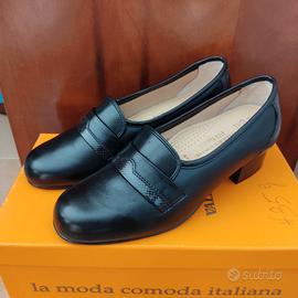 Scarpe da donna nere in vera pelle Valleverde 35