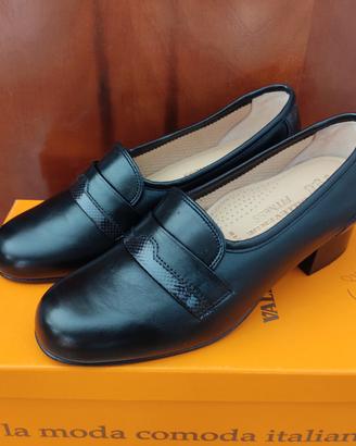 Scarpe da donna nere in vera pelle Valleverde 35