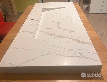 Lavandino quarzo effetti marmo