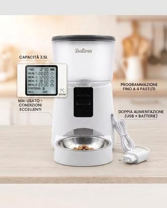 BALIMO Distributore AUTOM. Cibo 3.5L Gatti/Cani