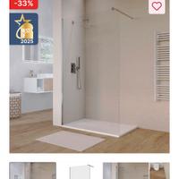 Doccia walk-in 120 cm vetro 8mm anticalcare