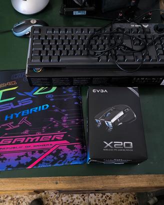 Kit gaming Asus TUF  ROG, Mouse gaming Evga 