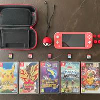 Nintendo Switch Lite Corallo + 5 giochi Pokémon +
