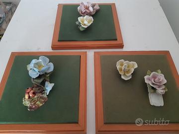 Quadretti con rose in ceramica