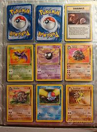 Lotto carte Pokemon set Fossil 1ed e unlimited