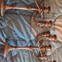Coppia Candelabri a 5 fiamme Silver Plate Vintage