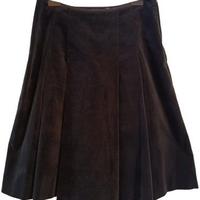 Gonna in velluto di cotone antracite. Max Mara
