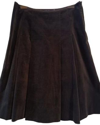 Gonna in velluto di cotone antracite. Max Mara