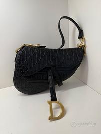 Borsa a sella Dior nera