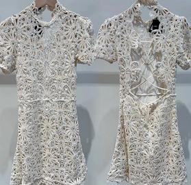 Abito Maje con colletto in pizzo lavorato a maglia