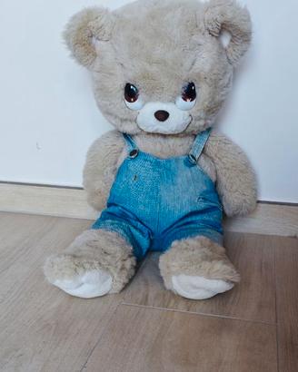 Peluche Orsetto Vintage con Salopette Jeans / Vint