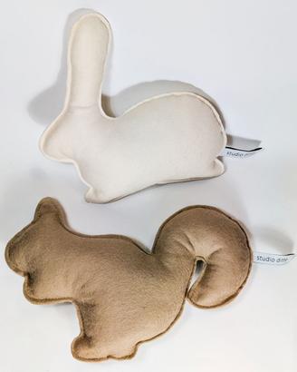 Studio Ditte 2 Cuscini Feltro Scoiattolo Coniglio