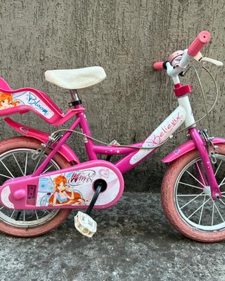 Bici bambina Winx 14 pollici con rotelle