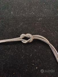 Bracciale nodo rigido  in acciaio inossidabile arg