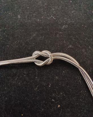 Bracciale nodo rigido  in acciaio inossidabile arg