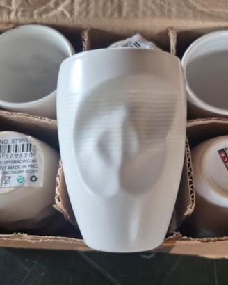 ☕ Set 6 Bicchieri/Tazze Ceramica Design - NUOVI 

