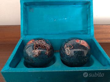 Sfere Baoding sonore cinesi con scatola originale