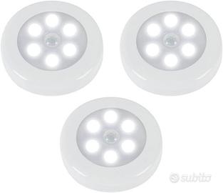 3 Luci Notturne LED con Sensore di Movimento