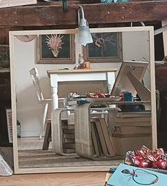 Specchio Ikea con cornice colore frassino