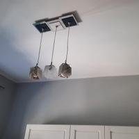 lampadario a tre punti luce