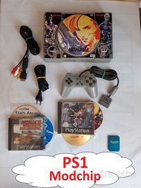 PS1 Fat completa con skin Metal Gear Solid