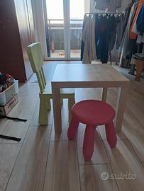 tavolino ikea von sediolina e sgabello mammut