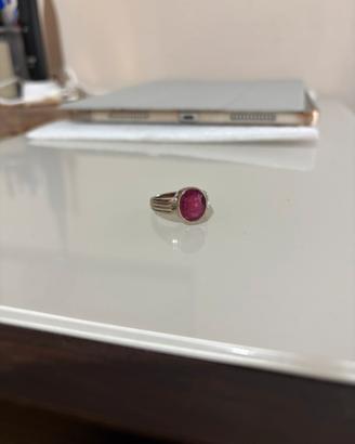 10 Carat Ruby men’s Ring Homemade Pure Silver