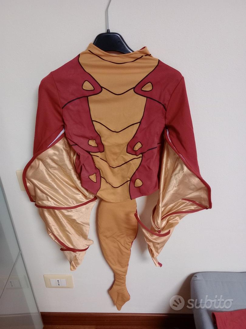 COSTUME CARNEVALE DRAGO TUTA CODA ALI BAMBINO ABITO TRAVESTIMENTO