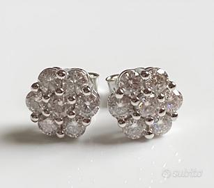Orecchini in Argento con Brillanti in Moissanite