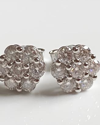 Orecchini in Argento con Brillanti in Moissanite