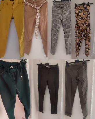 pantaloni donna, lotto intero di n.7articoli