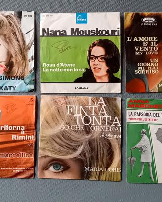 Dischi da 45 giri ,10 vinili, vari generi musicali