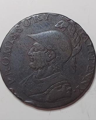 Regno Unito, Hampshire mezzo penny, 1794, moneta