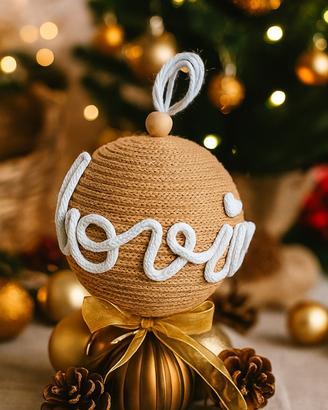 Palla di Natale Personalizzata in Macramè