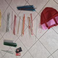 Ferri da maglia usati, varie misure e colori