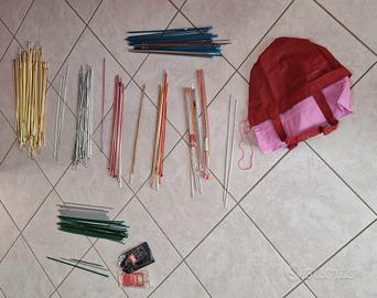 Ferri da maglia usati, varie misure e colori