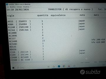 lotto 106 transistor  e  61 diodi di recupero 
