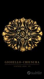 Gioiello per chiusura abiti foglie acanto antico