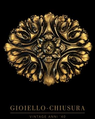 Gioiello per chiusura abiti foglie acanto antico