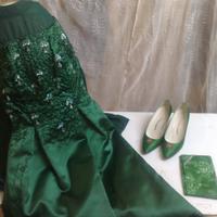 Abito Donna Vintage da sera Tg 44 +Accessori