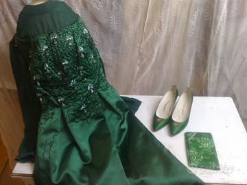 Abito Donna Vintage da sera Tg 44 +Accessori