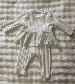 Completo bianco per neonata – elegante e delicato