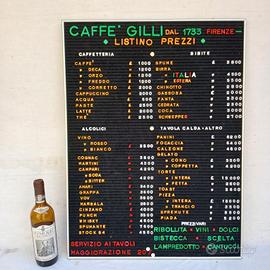 listino 80x60 prezzi XXL bar caffè anni 70 vintage