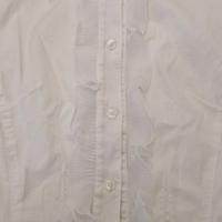 CAMICIA DONNA BIANCA RICAMO CON RUCHES