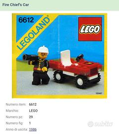 Lego art 6612 collezione anno 1986