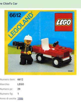 Lego art 6612 collezione anno 1986