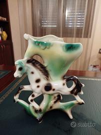 cavallino portafiori in ceramica vintage anni 60