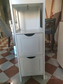Mobiletto bianco da salotto, camera o bagno